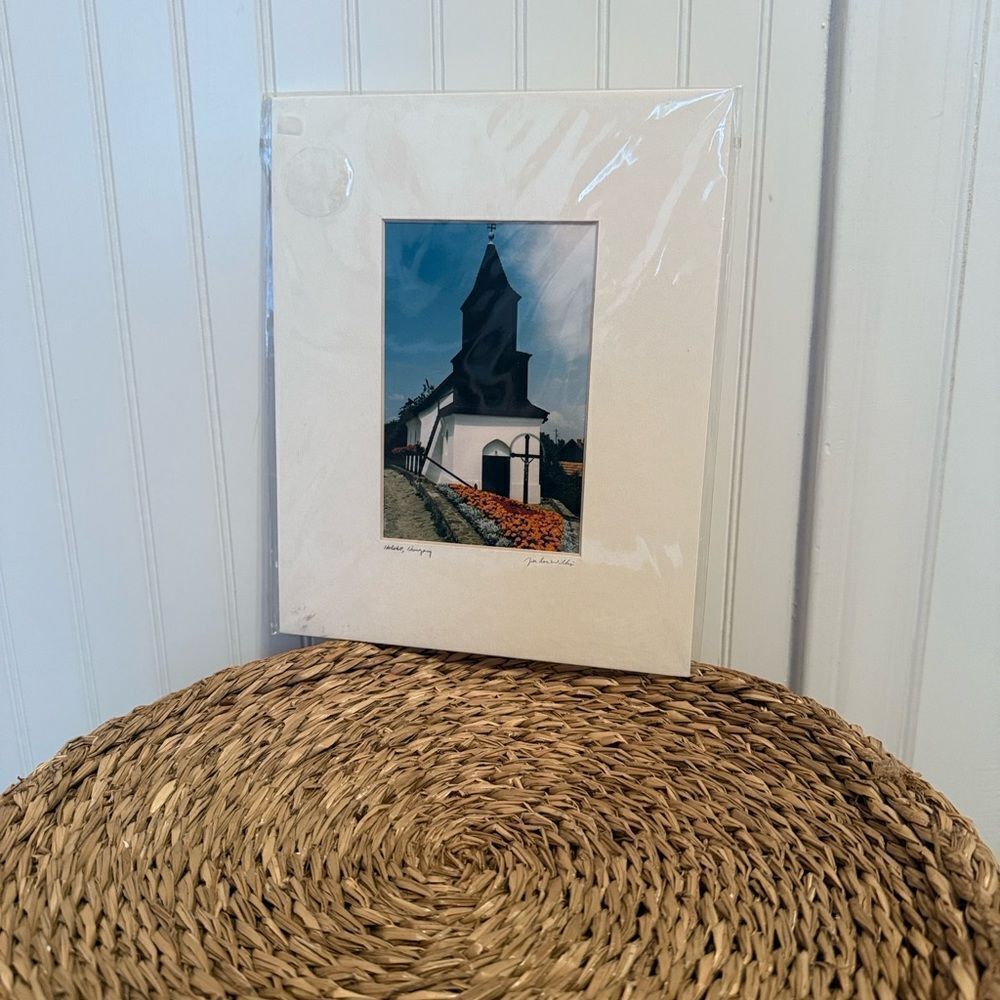 Vintage Church Photography with Blue and White Hues taken in Hungary